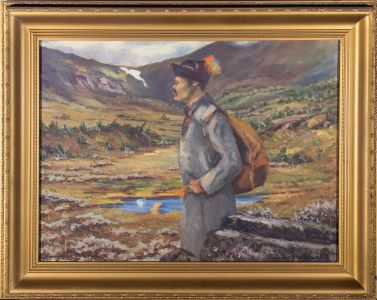 Early 20th Century Oil - The Austrian Mountaineer