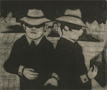 Terry Buchanan (b.1938) - 1997 Collotype, East End Boys II