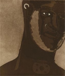 Terry Buchanan (b.1938) - 1997 Etching, Nuba Wrestler II