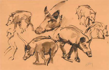Ronald Olley (b.1923) - Twenty 20th Century Mixed Media, Animal Studies