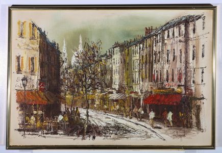 John Bampfield (b.1947) - 20th Century Oil, Parisian Street Scene