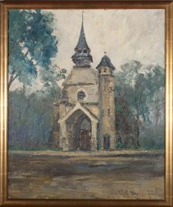 William Slocum Davenport (1868-1938) - 1929 Oil, French Chapel