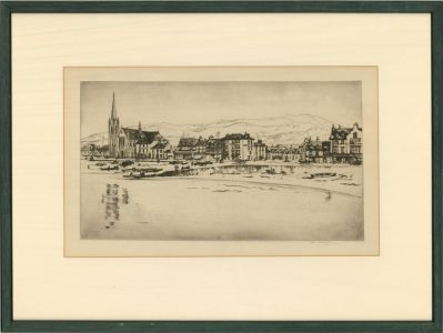 Tom Maxwell (1874-1937) - 1906 Etching, Largs, Scotland