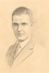 Mid 20th Century Graphite Drawing - The Bachelor