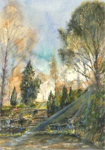 M. Swindlehurst - 2006 Watercolour, Bodnant Garden