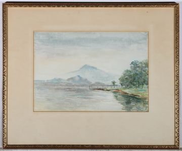 J. Gibson - A Pair of 1969 Watercolours, Lakeside Scenes