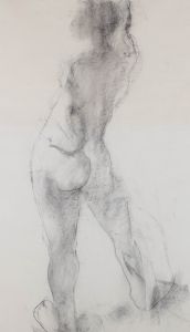 Maureen Binnie (b.1958) - 1991 Graphite Drawing, Stretching Nude