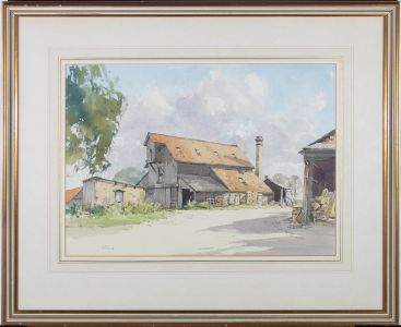 Stanley Orchart (1920-2005) - 20th Century Watercolour, Farm At Potton