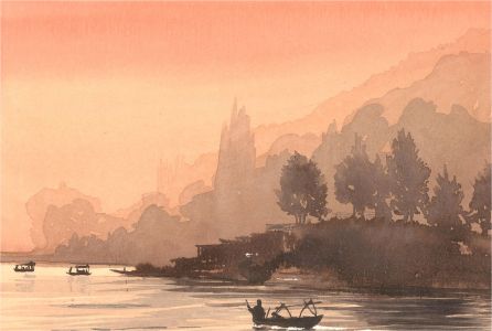 M. Swindlehurst - Contemporary Watercolour, Kashmir Lake