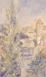 Early 20th Century Watercolour - European Town