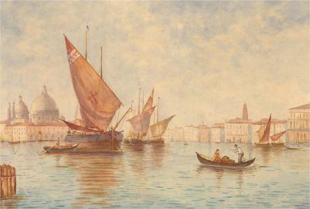 Late 19th Century Watercolour - Venetian Boats