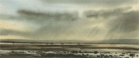 Ian Garland - Signed Contemporary Watercolour, Light on the Estuary