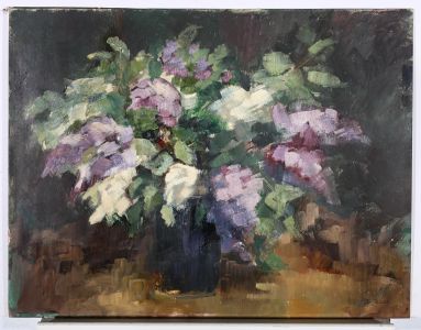 J.M Tricks - Signed Mid 20th Century Oil, Impressionistic Flowers
