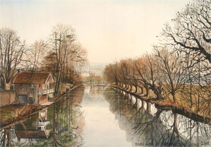 D.M.E. - Signed Mid 20th Century Watercolour, River Avon at Batheaston