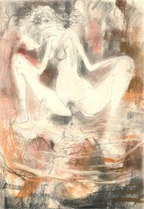 John Ivor Stewart PPPS (1936-2018) - Charcoal Drawing, Surrealist Figure