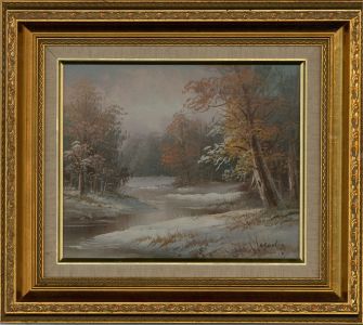 Morley - Signed Mid 20th Century Oil, Winter Landscape