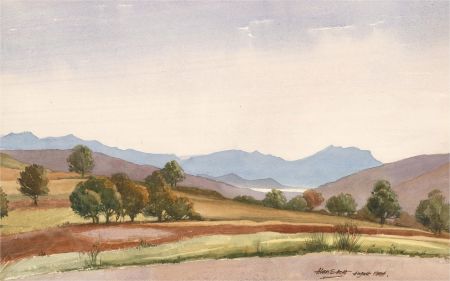 Alan Holt - Signed 1984 Watercolour, View of Badenoch