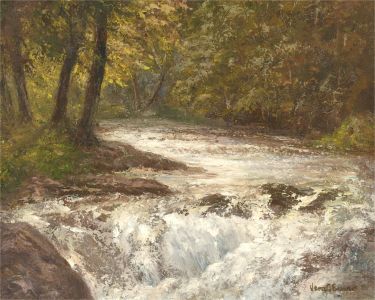 Vera C. Evans - Signed Mid 20th Century Oil, The Woodland River