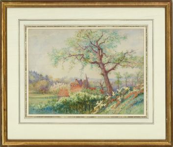 Mary E. Porter - 1893 Watercolour, Springtime, West Kent