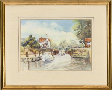 Marion Symes - 20th Century Watercolour, Goring Lock