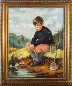 Peter A. Davison  - 1969 Oil, Pond Dipping