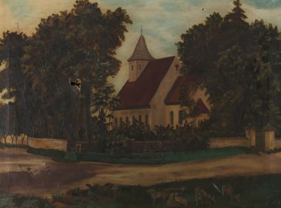 I. Cowling  - For Restoration  Early 20th Century Oil, The Church Yard