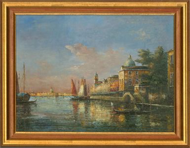 R. Ciprini - Contemporary Oil, Venice at Sunset