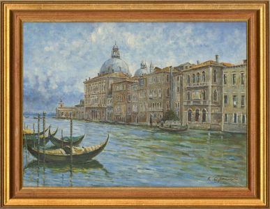 R. Ciprini - Contemporary Oil, Bright Venetian View
