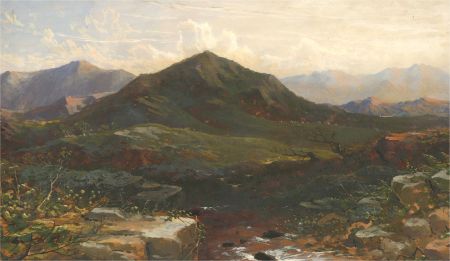 Early 20th Century Oil - Rugged Mountain