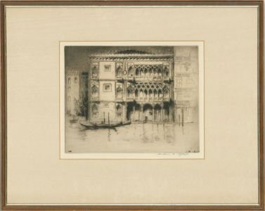 Andrew Fairbairn Affleck - Early 20th Century Etching, Venetian Street