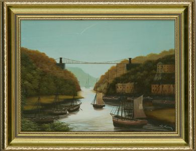 R. King - 20th Century Oil, View of the Suspension Bridge, Bristol