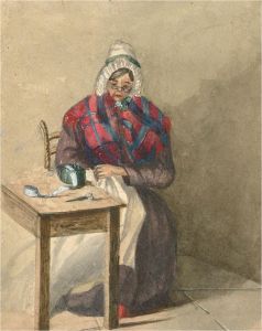 Late 19th Century Watercolour - The Seamstress