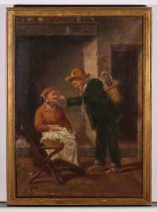 Bottesini - Early 20th Century Oil, Back from the Market