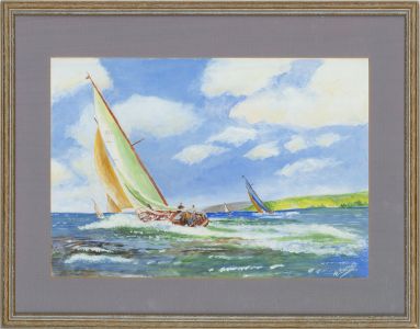 R. Emmins - Signed 1991 Acrylic, Wind and Spray