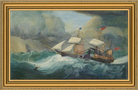 M. R. - 20th Century Oil, Steamboat on Rough Waters