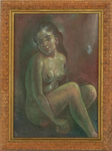 20th Century Oil - Seated Nude
