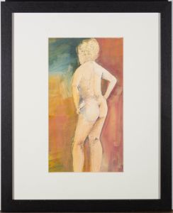 Jane Field - Signed Mid 20th Century Acrylic, Standing Nude