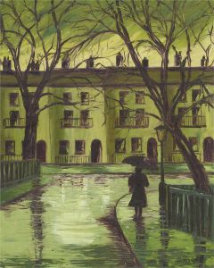 A. Radcliffe - Signed Mid 20th Century Oil, A Rainy Day
