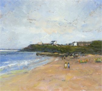 James Carlisle (1937-2019) - Contemporary Oil, A Cornish Beach