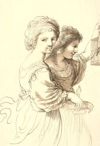 After Francesco Bartolozzi (1727-1815) - Pen & Ink Drawing, Guercino's Daughters