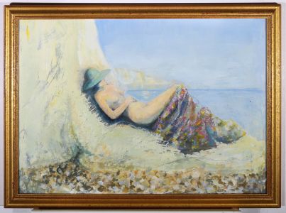 Juliette Hale - Contemporary Mixed Media, The Sunbather