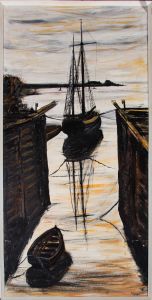 Joan Madge - 20th Century Oil, Boat At Bude Harbour