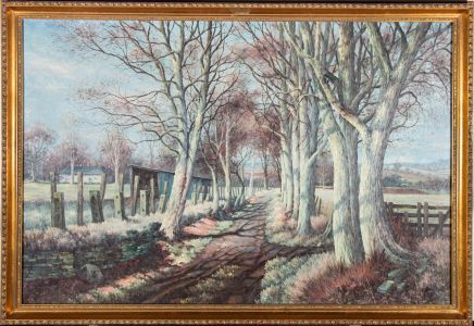Grace Hill Turnbull (1880-1976) - 20th Century Oil, Sunlit Lane