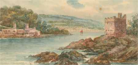 W. Sandy - 20th Century Watercolour, River Dart