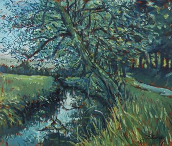 Michael Blaker (b.1928) - Impressionist Mid 20th Century Oil, The River Bend
