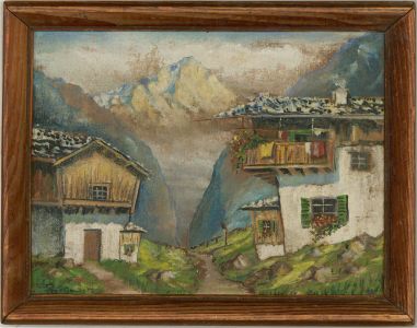 Mid 20th Century Oil - Alpine Chalets