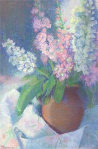 Charmian Edgeston (b.1944) - 20th Century Pastel, Still Life, Hyacinths
