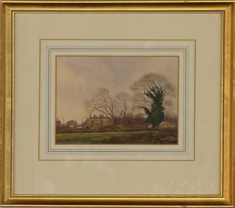 Edward Stamp - 20th Century Watercolour, Great Horwood In Winter