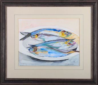 D. Pasquale - Signed Mid 20th Century Watercolour, Platter of Fish