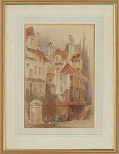 Arthur H. Harris - Late 19th Century Watercolour, Town Street